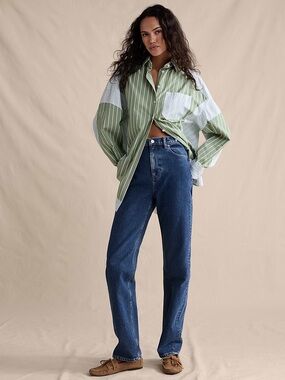 Banana Republic High-Rise 90s Straight Jeans | Medium Wash | size 16 | excellent